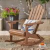 Echoes - Outdoor Acacia Wood Adirondack Rocking Chair - Dark Brown - Image 2