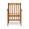 Casa - Rustic Dining Chair Set With Cushions, Acacia Wood, 2 Pieces - Brown - Image 12