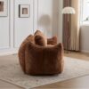 Giant Bean Bag Couch, Ultra Soft Fluffy Loveseat For Living Room Reading Chair With Pillows - Brown - Image 12