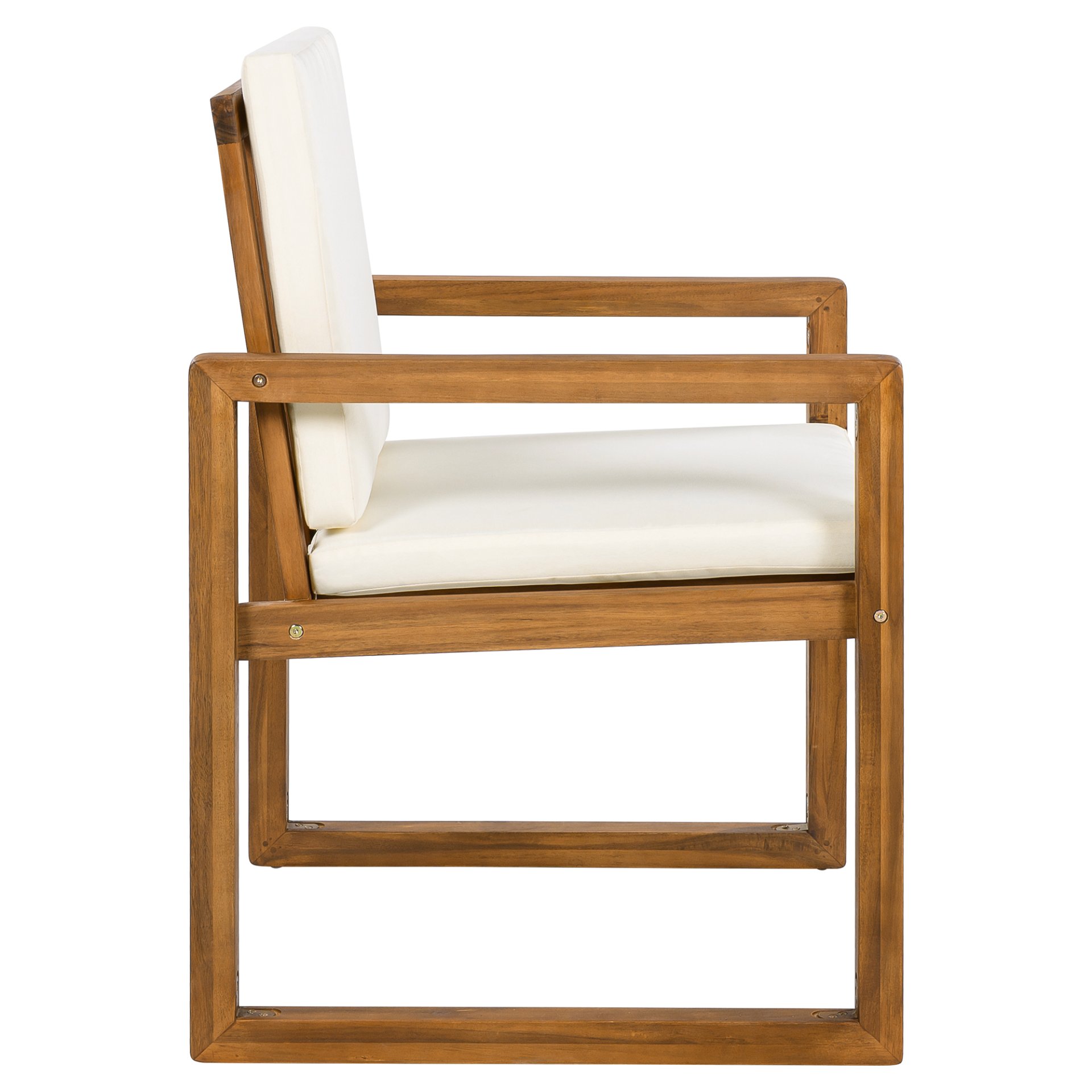 5 Piece Outdoor Patio Dining Set With 4 Armchairs And Table - Beige - Image 18