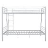 Full Long Over Queen Metal Bunk Bed - Sliver - Image 5
