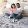Payas - 2' X 3' Abstract Area Rug - Gray / Denim - Image 4