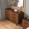 Logan - Mid-Century Modern Dresser With 6 Drawers - Brown - Image 8