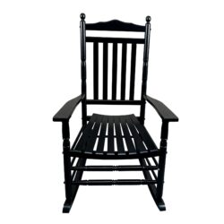 Balcony Porch Adult Rocking Wood Chair - Black