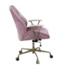 Hamilton - Top Grain Leather Office Chair - Pink - Image 4