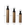 Floor Metal Vases (Set of 3) Gorgeous Home Decoration Large Glazed Metal Vases - Black / Gold - Image 3
