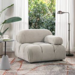 Marcel - Bubble Modular Modern Lounge Arm Chair - Pebble / Gray