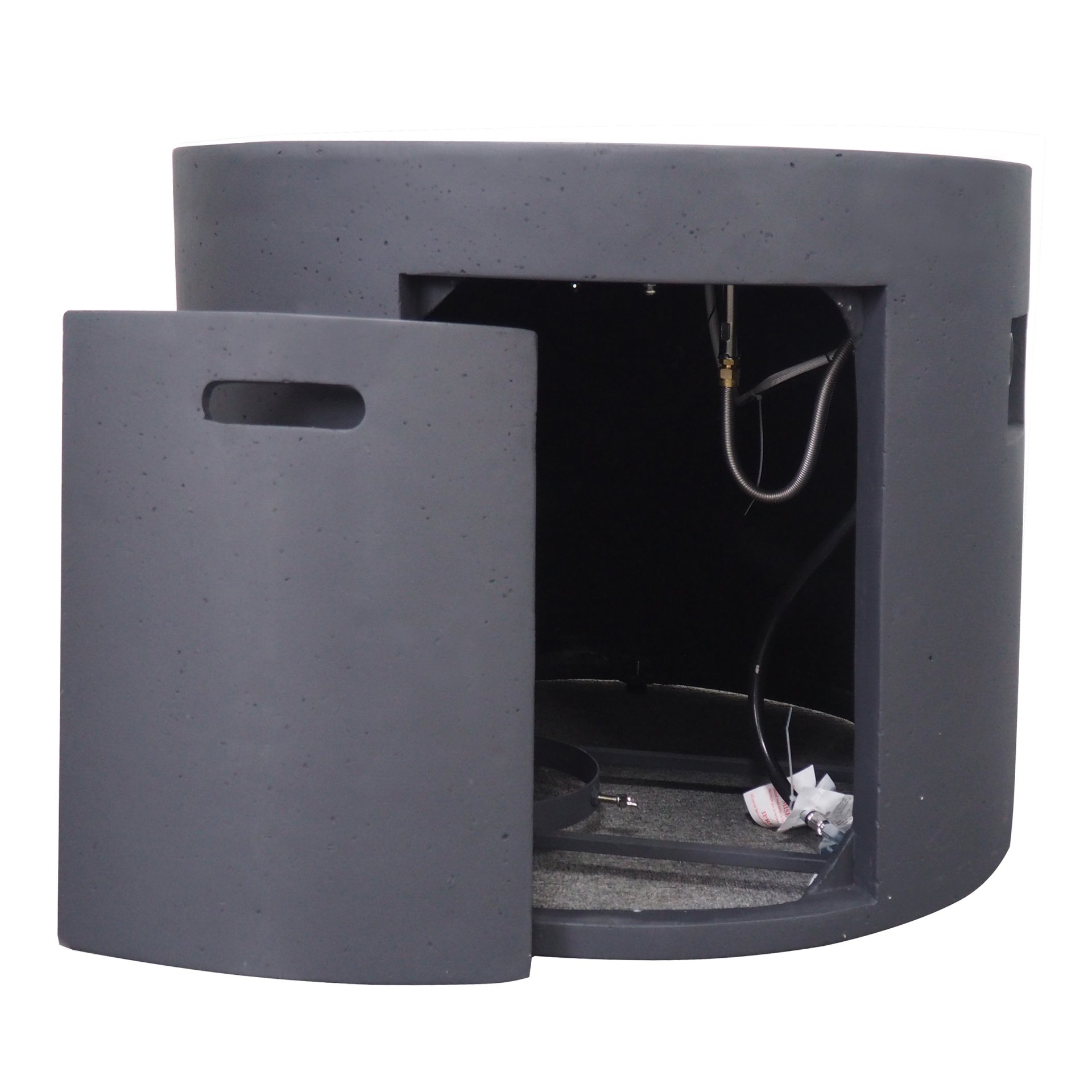 Contemporary 31" Round Fire Pit With 40, 000 Btu - Dark Gray - Image 7