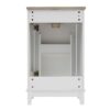 Modern Small Bathroom Vanity Cabinet With Ceramic Basin, Ample Storage, 1 Soft-Close Door - White - Image 22