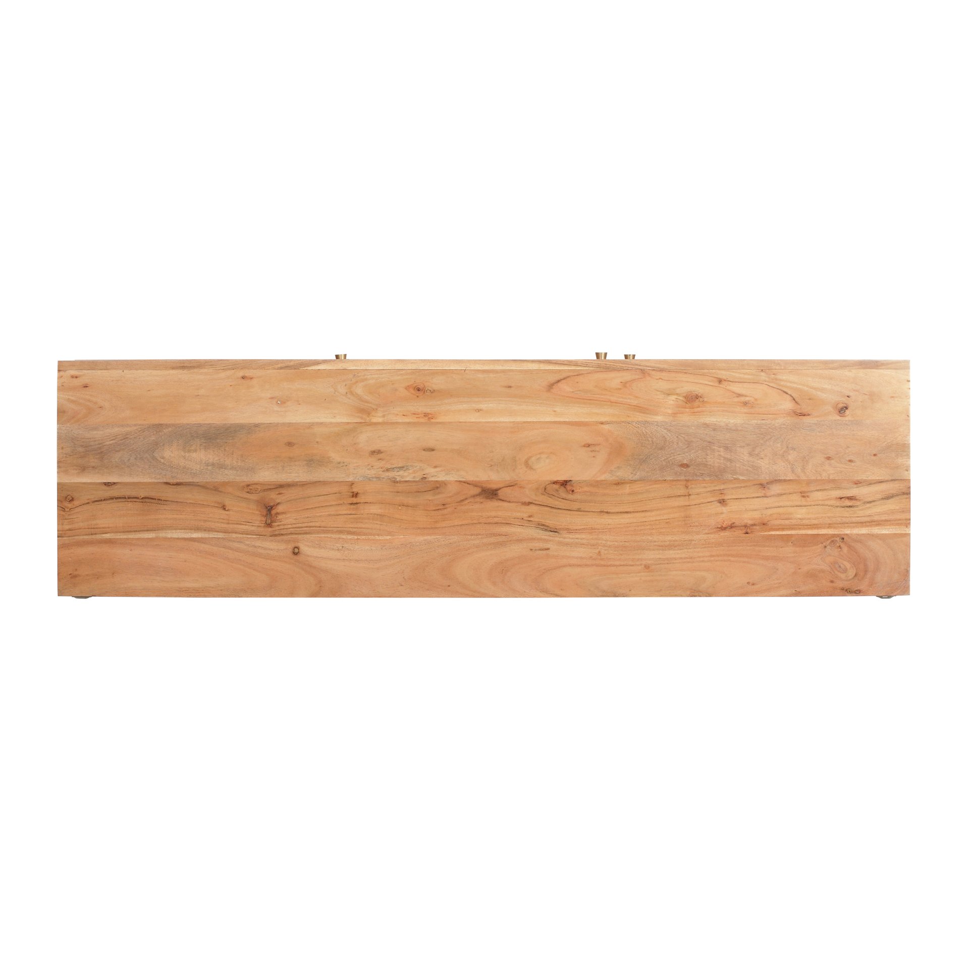 Boho Handcrafted 3 Door Sideboard, Carved Texture & Artisanal Charm - Natural - Image 11