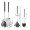 Toilet Brush And Holder Set With Stand, Bathroom Cleaning Tool Plastic - White - Image 3