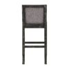 Bar Stools (Set of 2), Rubber Wood Frame, Retro Bar Chairs Suitable For Kitchen Island - Black / Gray - Image 9