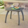 Luminant - Outdoor Side Table With Iron Frame - Gray - Image 9