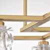 6 Light Crystal Ceiling Light For Dining Room, Modern Ceiling Lamp With Light Fixture For Entryway, Lobby, Kitchen, Bedroom, Living Room, Conference Room, (6*G9 Bulbs Included) - Gold - Image 18