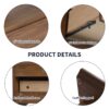 Premium Ebony 60" Bathroom Cabinet With Soft Close Drawer And Float Mounting Design Excluding Sink - Brown Ebony - Image 6