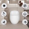 Modern Egg Shape Toilet 1.28 Gpf Single Flush Ceramic - White - Image 4