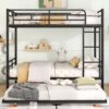 Full Over Full Metal Bunk Bed With Trundle - Black - Image 18
