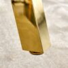 Minimalist Rectangular Dining Table With Tempered Glass Top And en Metal Legs - Golden / Transparent - Image 11