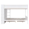 Full Over Full Bunk Bed With 2 Drawers And Multi-Layer Cabinet - White - Image 8