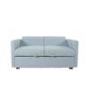 Loveseat Sleeper Pull Out Couch 3 In 1 Sofa Bed Adjustable Backrest - Light Blue - Image 12