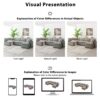 Modern Modular Cloud Sofa Bed, 6 Seat Chenille Sectional Couch Set With Ottoman, Free Combination, Convertible U Shaped Sleeper Sofa - Gray - Image 22
