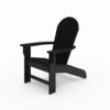Adirondack Chair Premium HDPE Poly Lumber For Pool, Patio, And Garden Elegance - Black - Image 5