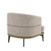Modern Two-Tone Barrel Chair, Upholstered Round Armchair For Living Room Bedroom Reading Room - Mustard Green - Image 16