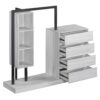 Wardrobe With 4 Drawers And 3 Shelves - White - Image 3