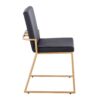 Dutchess - Contemporary Dining Chair (Set of 2) - Gold / Black - Image 3