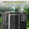 Outdoor Storage Shed Kit Perfect To Store Patio Furniture - Black - Image 8