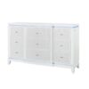 Adalid - Dresser With LED Light And Glittered Drawer Fronts - White - Image 6