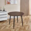 Extensible Table, Dining Table, Office Table, Coffee Table Metal Leg - Walnut / Black - Image 2
