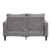 Modern Upholstered Resilience Loveseat Sofa With Wooden Frame, Comfy 2 Seat For Small Space - Light Gray - Image 7