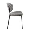 Boucle Dining Chairs, Modern Dining Room Chairs With Black Metal Legs, Armless Kitchen Chair For Dining Room, Living Room (Set of 4) - Gray - Image 7