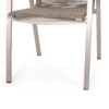 Outdoor Modern Aluminum Dining Chair Set With Rope Seat (Set of 2) - Silver / Taupe - Image 15
