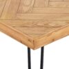 Modern Coffee Table Tea Table, Cocktail Table With With Chevron Pattern & Metal Hairpin Legs For Living Room - Natural - Image 11