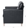 1 Seater Sofa For Living Room - Black - Image 6