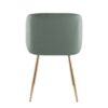 Fran - Contemporary Chair (Set of 2) - Gold / Sage Green - Image 5