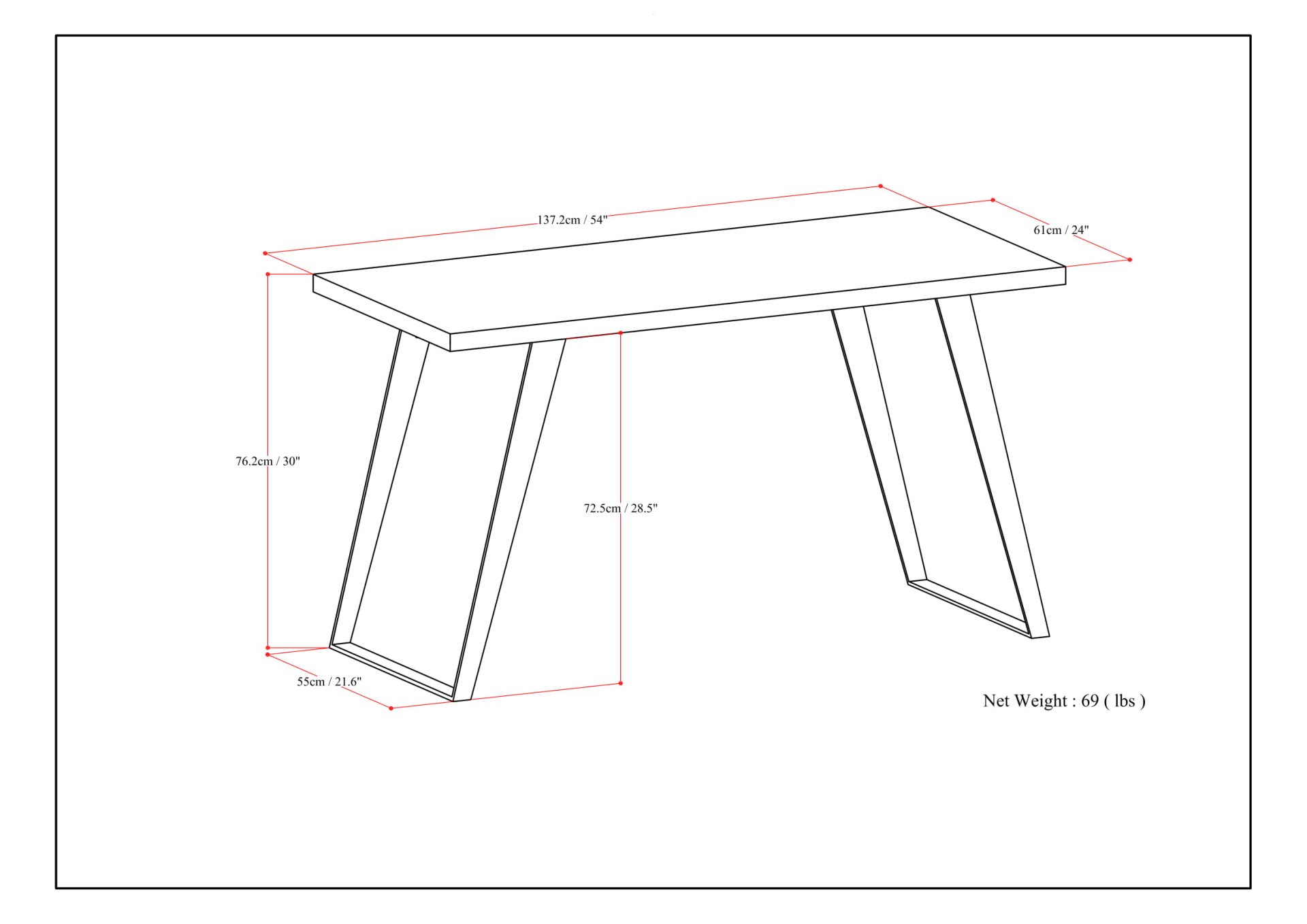Lowry - Flat Top Desk - Rustic Natural Aged Brown - Image 6