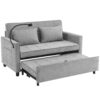 Loveseat Sofa Pull Out Sofa Bed Sleeper Sofa With A Reversible Backrest Cushion, Side Pockets, 2 USB Ports And A Phone Holder For Living Room - Gray - Image 18