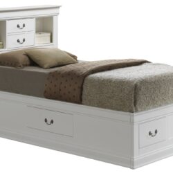 Louis Phillipe - Twin Storage Bed - White