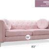 Elegant Contemporary Sofa - Pink - Image 8