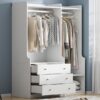 Open Wardrobe Storage For Bedroom - White - Image 26