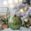Christmas Ball Ornaments, Glass Decorative Hanging Ball Christmas Tree Ornaments For Holiday Party Decorations (Set of 4) - Green - Image 5