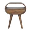 ed Circular Bedside Table - Gray Wash - Image 2