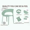 1 Piece Designed Single Chair, UV Resistant, Waterproof And Wear Resistant - Haze Green - Image 23
