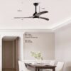 Ceiling Fan, Indoor Outdoor Ceiling Fan With Light With Remote Control, Noiseless Reversible Motor, 6 Speed, 3 Color, For Patio Living Room, Bedroom, Office, Indoor - Matte Black - Image 6