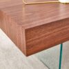 Coffee Table With Tempered Glass Legs.Density Board Sticker, Reinforced Glass Legs - Walnut - Image 11