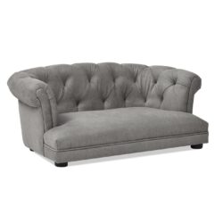 Kiki - Chesterfield Dog Sofa Bed Medium - Uptown Gray
