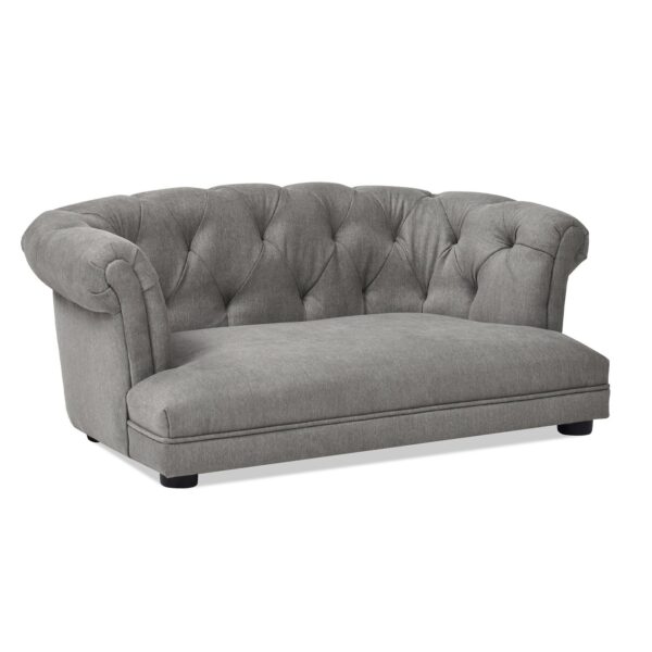 Kiki - Chesterfield Dog Sofa Bed Medium - Uptown Gray